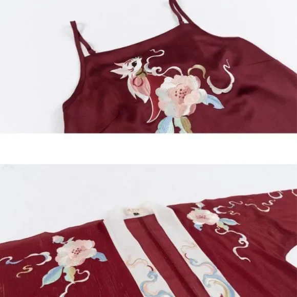 Foxy Charm HanfuEmbroidered Prom Dress Gown #216